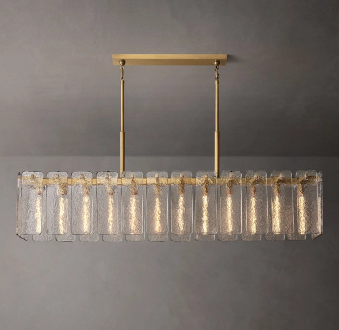 Calamette Glass Rectangular Chandelier 72"
