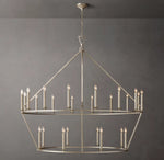 19TH C. ENGLISH OPENWORK TWO-TIER ROUND CHANDELIER 62"