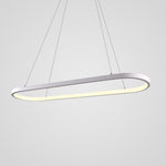 Rectangular Curves Dining Room Chandeliers Metal Modernist Pendant Lighting