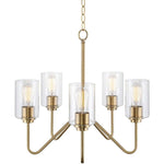 5-light Candelabra Design Electroplated Glass Modern Chandeliers