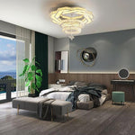 Ambient Crystal LED Flush Mount Light - 20''/24''/31'', Gold or Silver