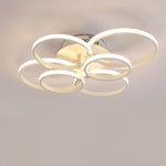 6 Differently Sized Metal Silica Gel Flush Mount Lights with 6 Large Integrated Lights