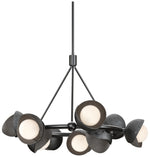 Brooklyn 32"W 9-Light Oiled Bronze Accented Ink Double Shade Ring Pend