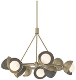 Brooklyn 32"W 9-Light Smoke Accented Soft Gold Double Shade Ring Penda