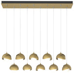 Brooklyn 44.5" Brass & Brass Rectangular Long 2-Shade Pendant