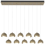 Brooklyn 44.5" Gold & Gold Rectangular Long 2-Shade Pendant