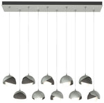 Brooklyn 44.5" Platinum & Iron Rectangular Long 2-Shade Pendant