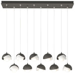 Brooklyn 44.5"W 10-Light Double Rectangular White and Iron Standard Pe