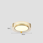 Circular Glass Copper LED Nordic Ceiling Lights Flush Mount Lighting