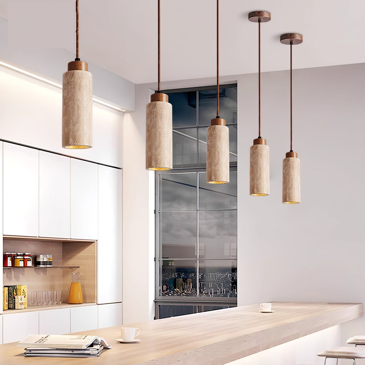Solvara Travertine Pendant Lamp
