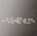Boule De Cristal Clear Glass Oval Chandelier 72"