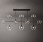 Glass Globe Mobile Linear Chandelier