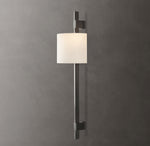 Vela Rectangular Bar Sconce - Round Shade