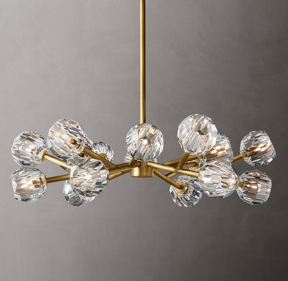 Boule De Cristal Clear Glass Round Chandelier 36"