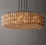 Chiara Smoke Glass Round Chandelier 62"