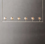 Boule De Cristal Smoke Glass Linear Chandelier 60"