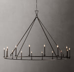 19TH C. ENGLISH OPENWORK ROUND CHANDELIER 72"