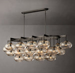 Cabrette Clear Glass Linear Chandelier 72"