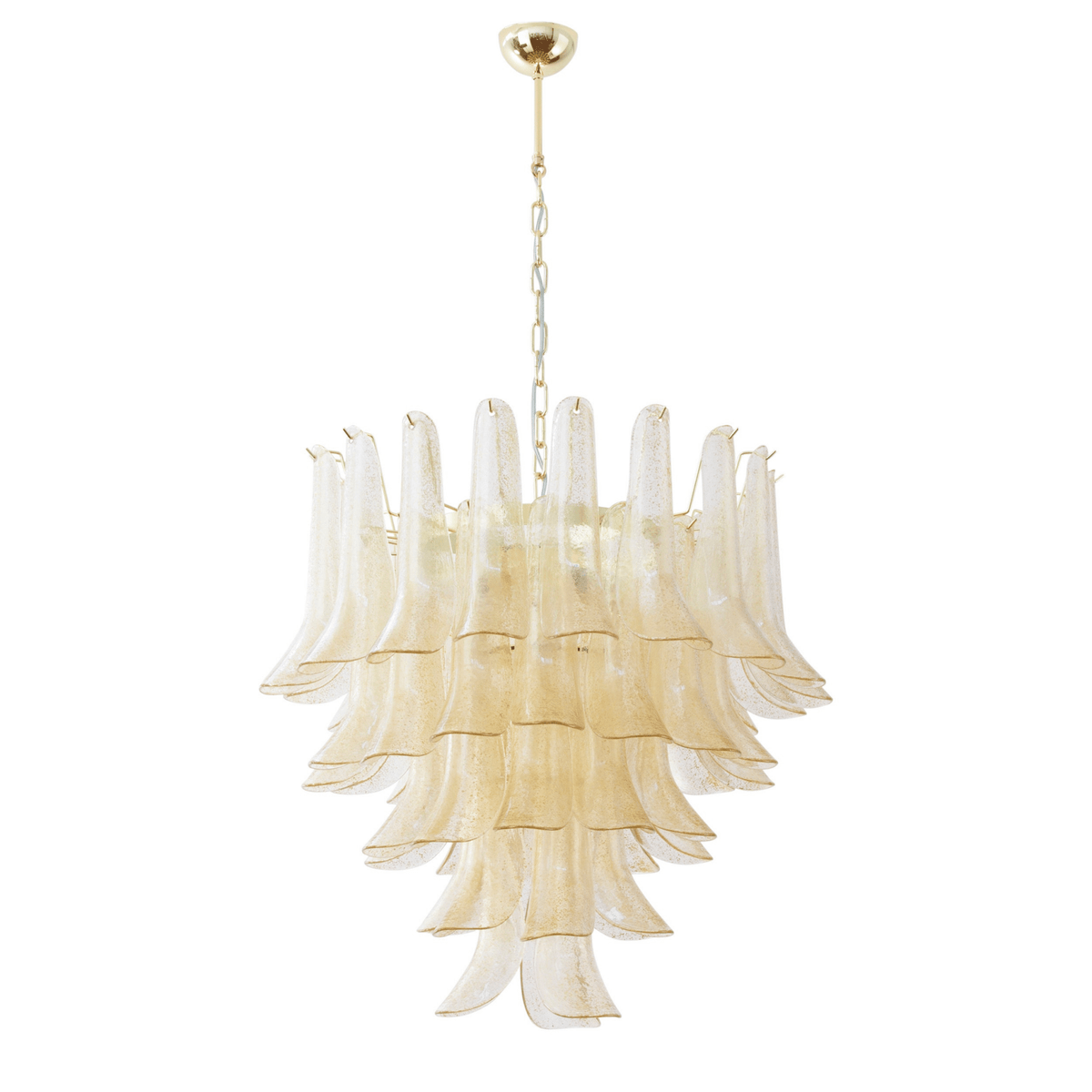 Murano Amber Lily Chandelier