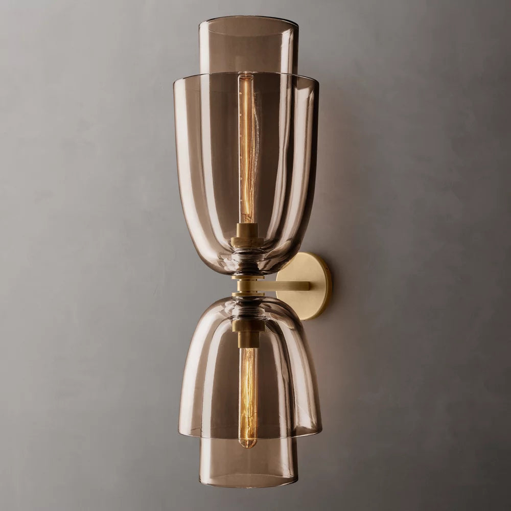 Blom Amber Glass Cloche Grand Sconce