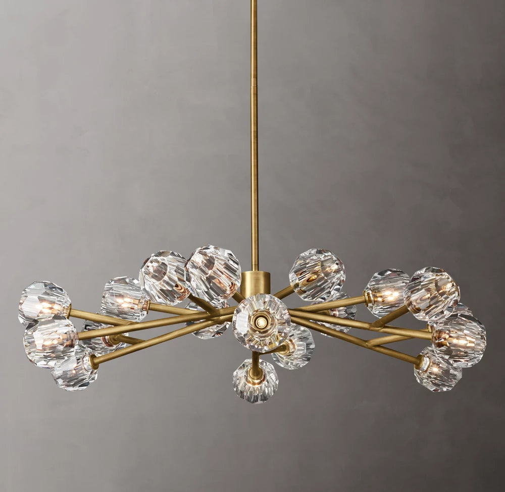 Boule De Cristal Clear Glass Round Chandelier 48"