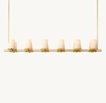 Pauillac Fabric Shade Linear Chandelier 60"