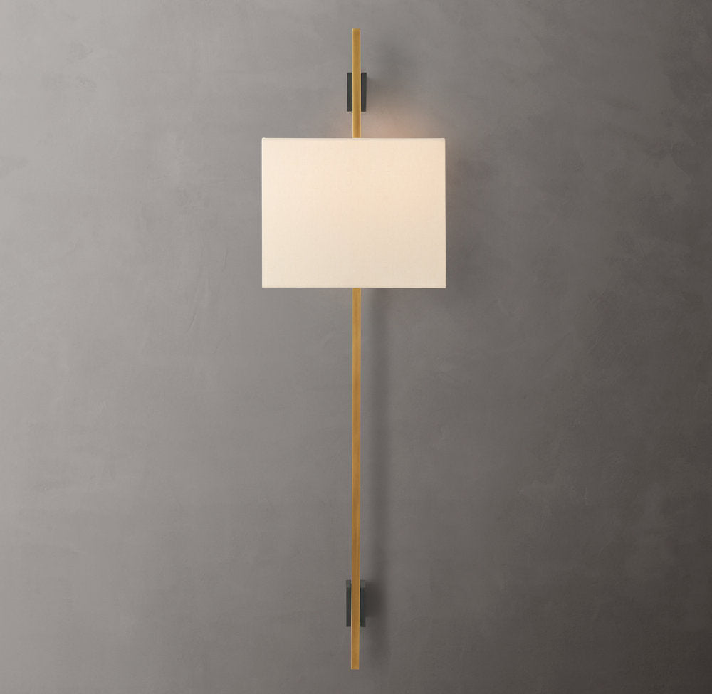 Vela Rectangular Bar Sconce - Rectangular Shade