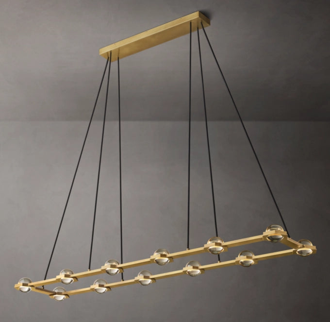 └clatant Rectangular Chandelier 72"