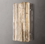 Lattice Clear Glass Sconce 15"