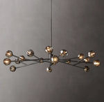 Boule De Cristal Smoke Glass Round Chandelier 72"