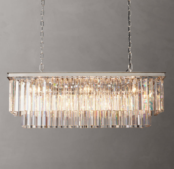 1920s Odeon Rectangular Chandelier 40"