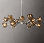 Boule De Cristal Smoke Glass Round Chandelier 36"