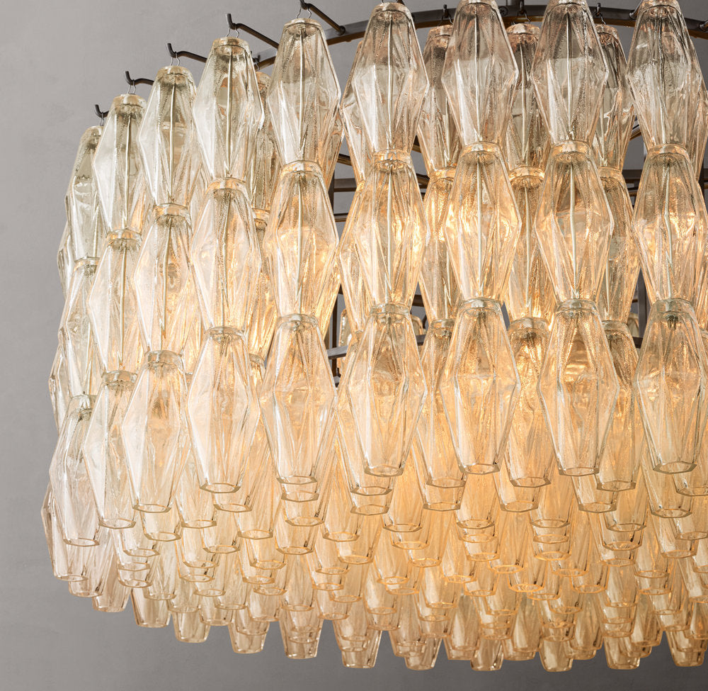 Chiara Clear Glass Round Chandelier 37"