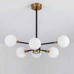 6-light LED Glass Metal Modern Chandeliers Kitchen Island Lighting