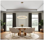 Camila 35" Wide Brushed Brass Chandelier w/ White Opal Shade