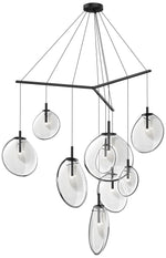 Cantina 15" Wide 9-Light Satin Black Pendant