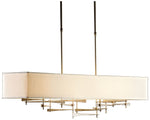 Cavaletti 42" Wide Dark Smoke Pendant With Flax Shade