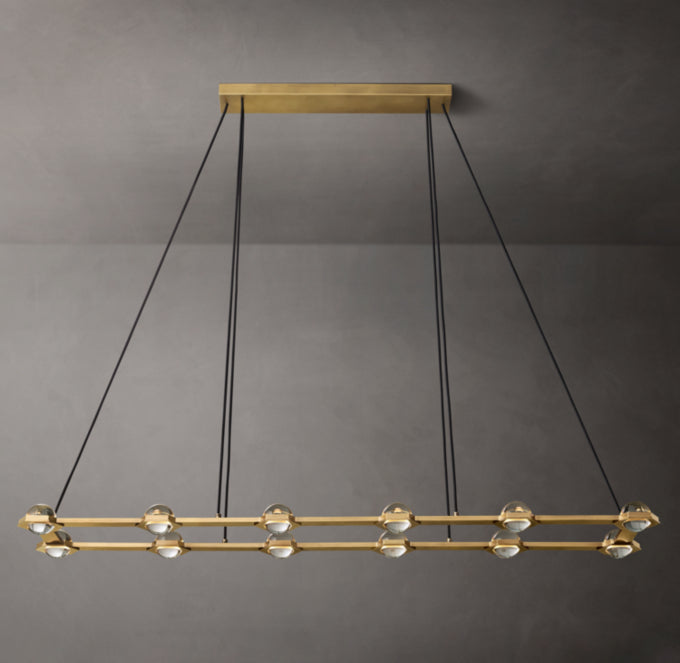 └clatant Rectangular Chandelier 72"