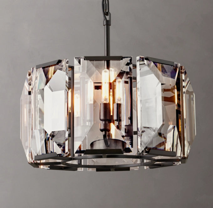Harlow Crystal Round Chandelier 19"