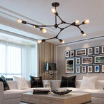 9-light LED Irregular Design Metal Nordic Chandeliers Pendant Lights