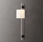 Vela Rectangular Bar Sconce - Round Shade