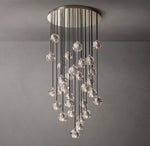 Boule De Cristal Clear Glass Round Cluster Chandelier 30"