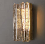 Lattice Smoke Glass Sconce 15"