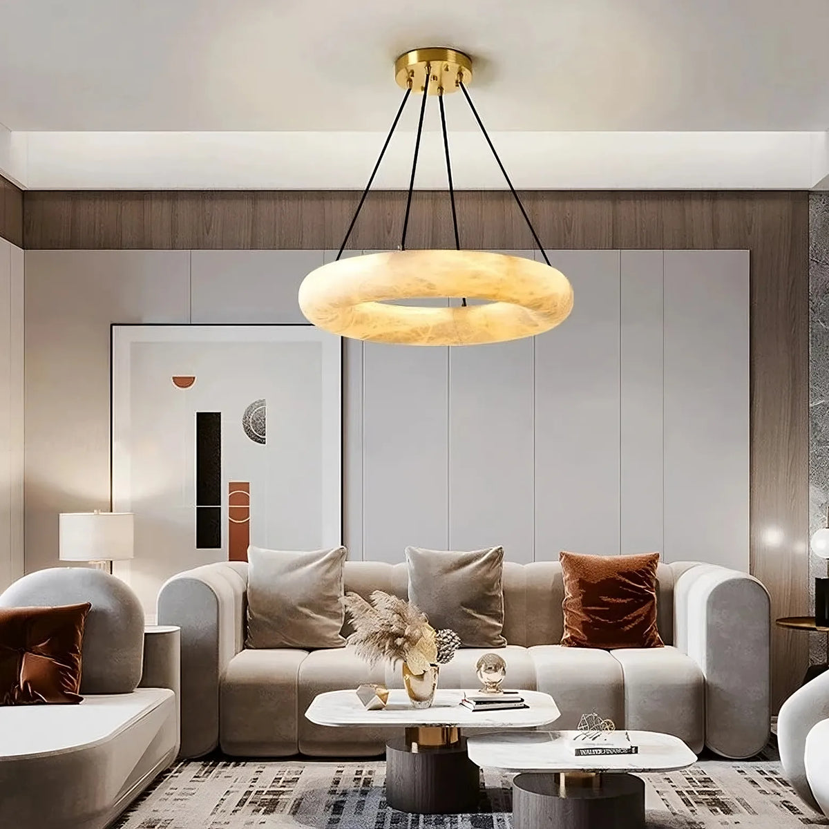 Natural Marble Modern Chandelier