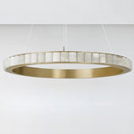 32" Natural Marble Modern Ring Chandelier