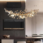 Albero Copper & Natural Crystal Stone Chandelier