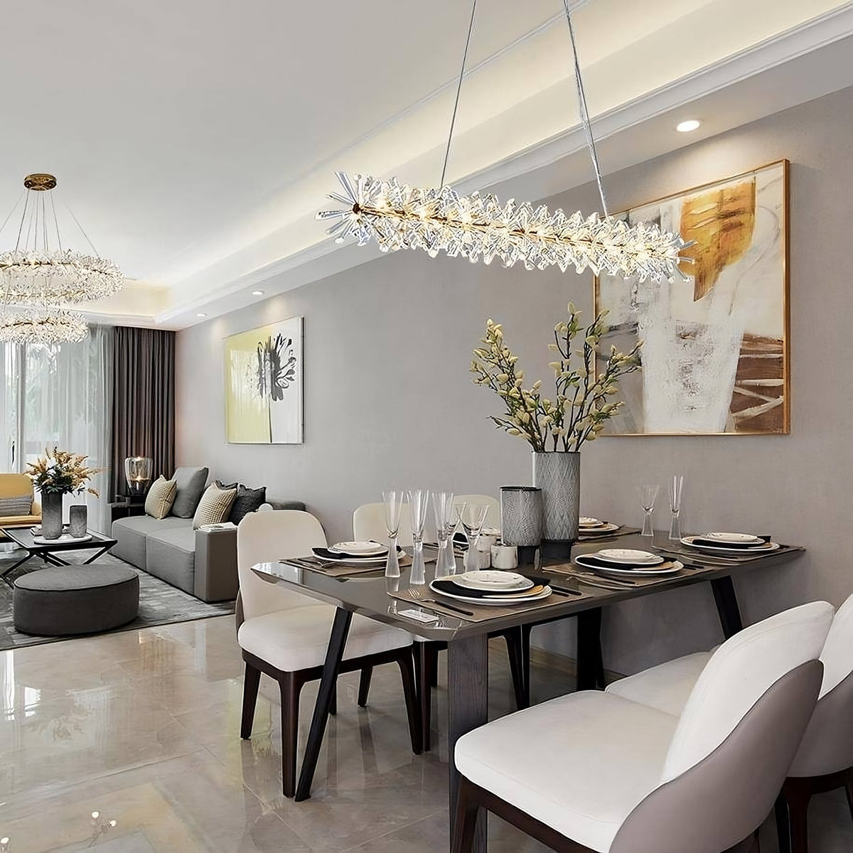 Mira 40" Crystal Dining Room Chandelier