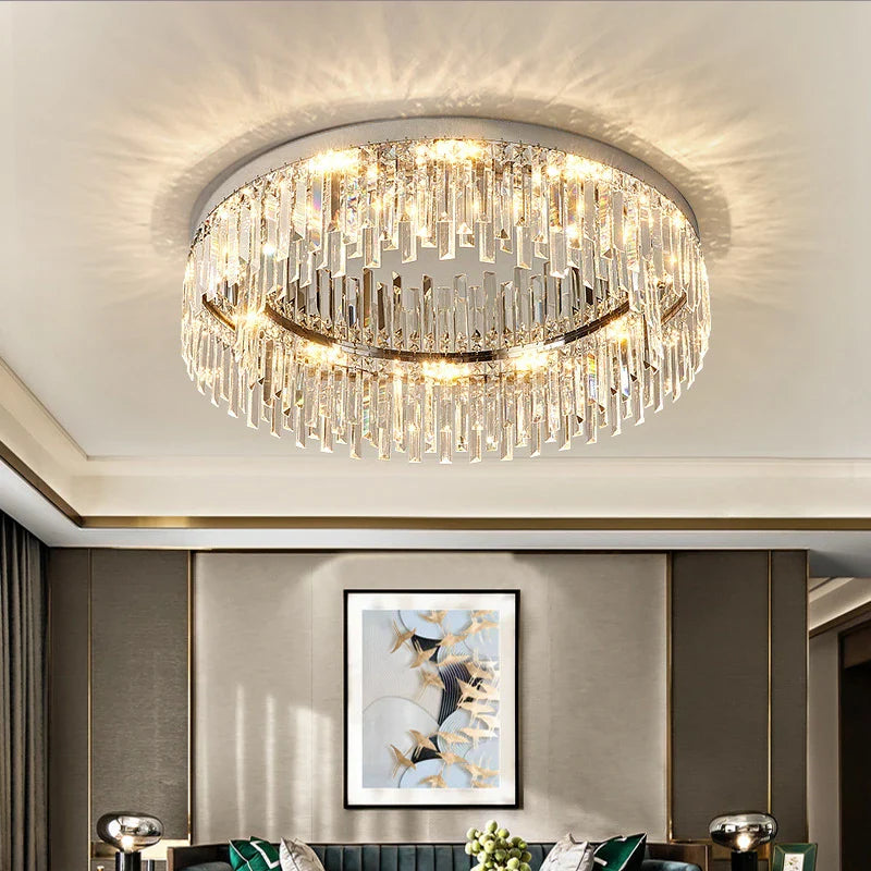 Gio Flush Mount Crystal Ceiling Light– YOVINO
