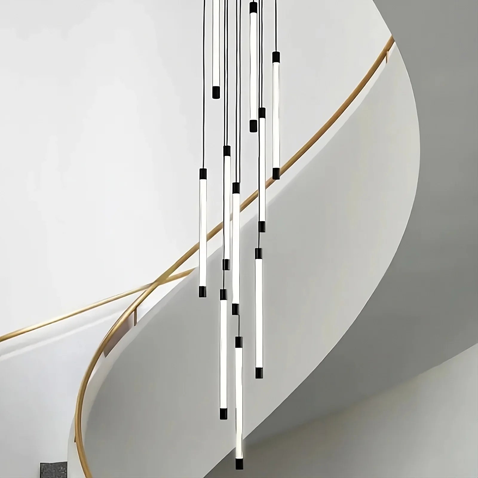 La Barra Staircase Foyer Chandelier, Black– YOVINO