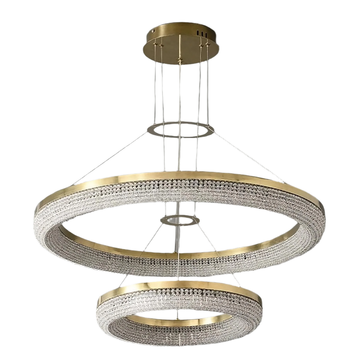 Bergamo Double Ring Crystal Chandelier